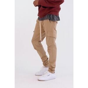 NWT mnml Cargo Drawcord II Pants Khaki Utility Techwear Stacked Size L